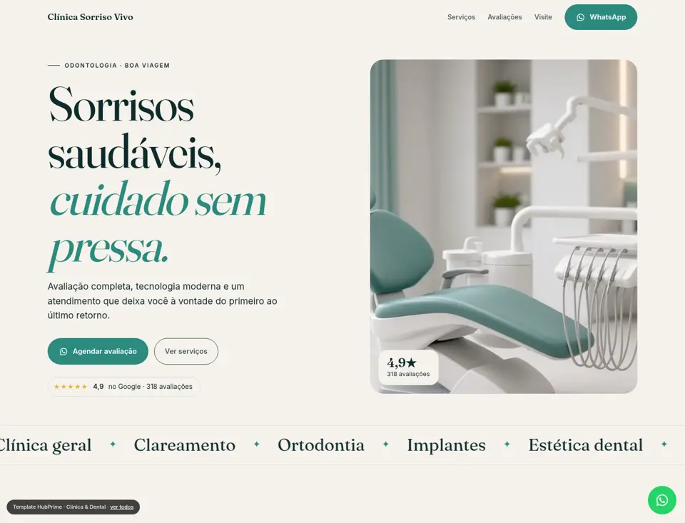 Template Clínica & Dental
