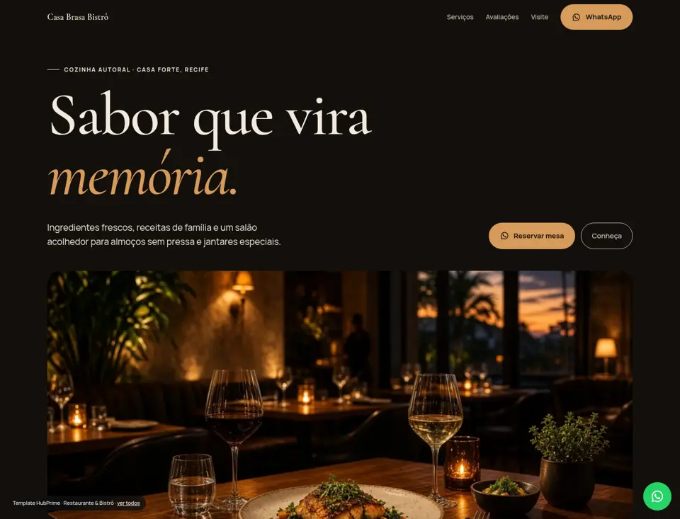 Template Restaurante & Bistrô